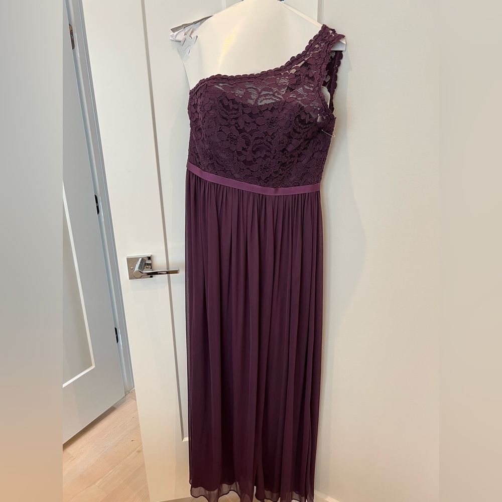 David’s bridal one shoulder dress
